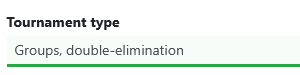 Choose “Groups, double elimination”